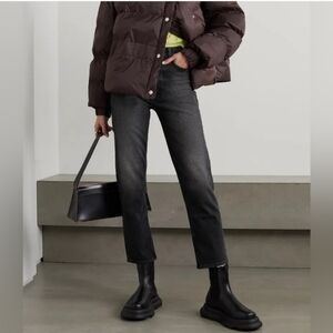 MOTHER Superior Tomcat High Rise Straight in Lies, lies, lies black- Size 25